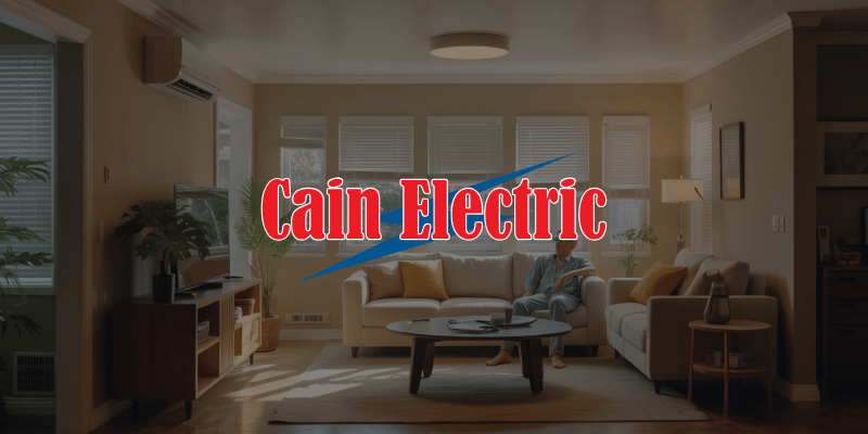 Missouri homeowner noticing living room lights dim as central air conditioner starts on a warm afternoon